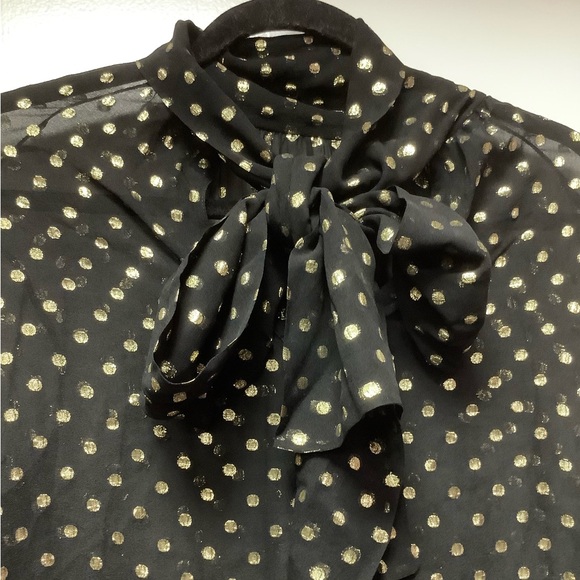 Prada Metallic Polka Dots Silk Blouse - Picture 6 of 8